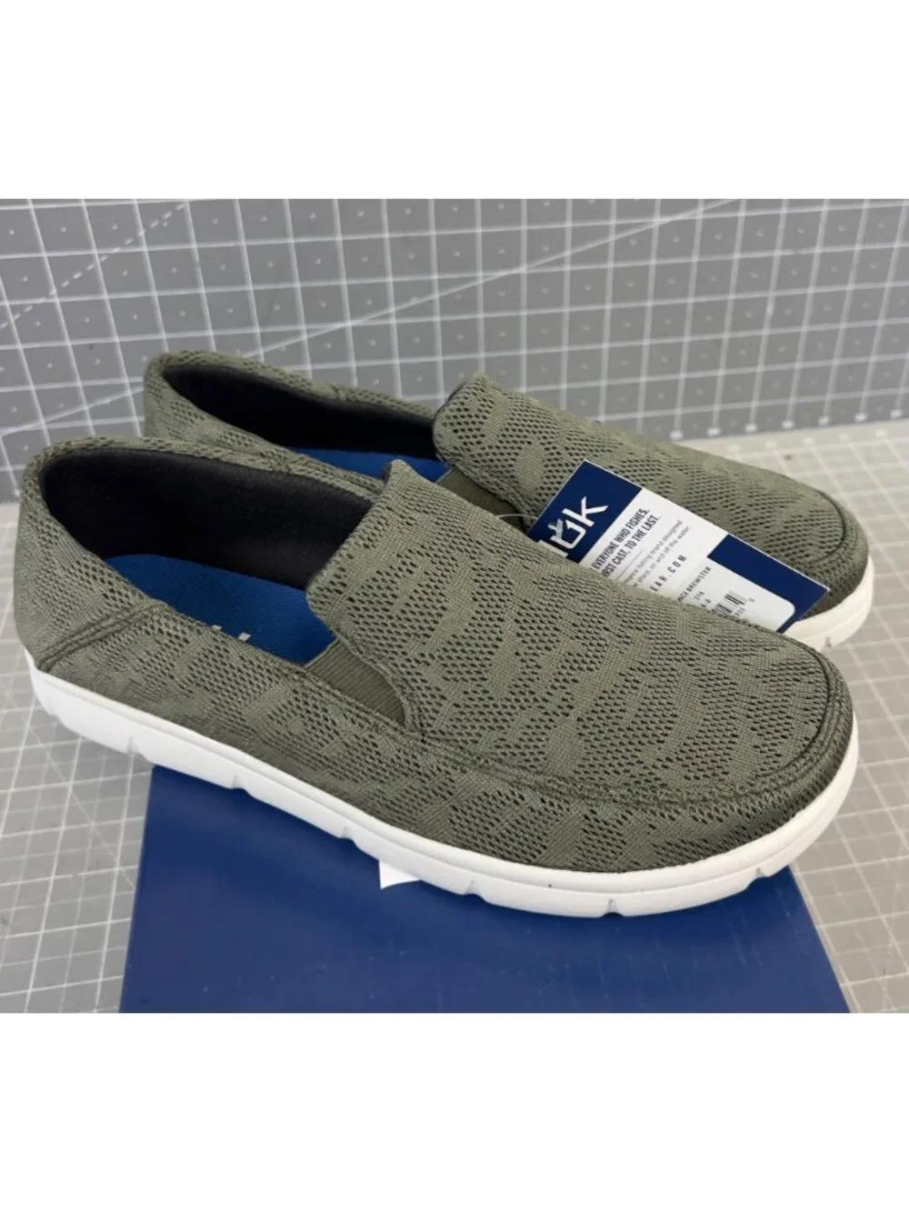 HUK Men's Brewster Slip-On Wet Traction Fishing & Deck Shoes Moss Sz. 8 New~~
